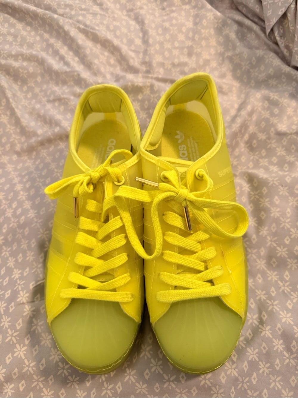 Adidas Sleek Yellow Jelly Sneakers